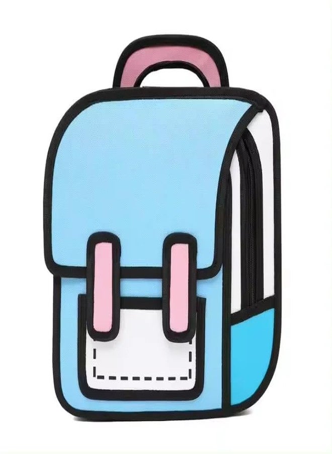 Koozy Up Koozy 2D Bags Animated Bag - Unique and Fun 2D Design Bag, Lightweight, Durable, and Spacious for Everyday Use, Stylish & Functional (Large) - Image 1